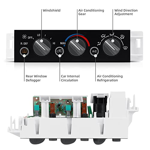 599-006 Climate Control Module W/Rear Window Defogger Switch- Compatible With Chevy, Cadillac & Gmc Escalade, Silverado1500, C1500, C2500, C3500, K1500, K2500 Suburban, Tahoe Ac Heater Control Panel #TOP3