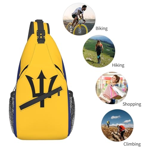 Mochila Unisex de Alta Capacidad con Diseño de Bandera de Barbados miniatura 6