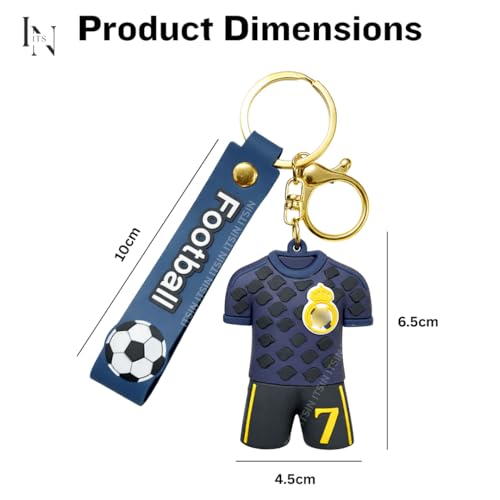Image of Football jersey Keychain | Ronaldo key chains | messi Keychain | Cute silicone key chain for bike men | soccer Keyring gifts for boys | anime key holder for bag