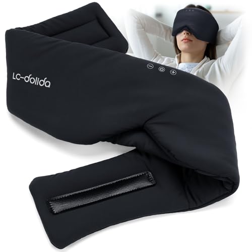 Luxury Bluetooth 5.4 Sleep Mask for Adults - Ice Fiber Cooling &...