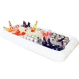 Novelty Place Inflatable Ice Serving Buffet Bar with Drain Plug - Salad Food & Drinks Tray for Party