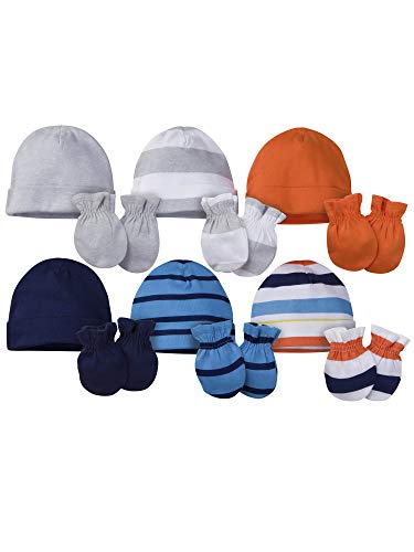 Onesies Brand Unisex Baby 12-Piece Cap And Mitten Set, Stripe, 0-6 Months #TOP1