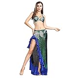 ROYAL SMEELA Cinturón Sujetador Falda Larga Danza del Vientre Disfraz De Danza del Vientre Mujer Flecos Vestidos Vintage Traje de Falda cinturón Sujetador Faldas Largas Flamencas