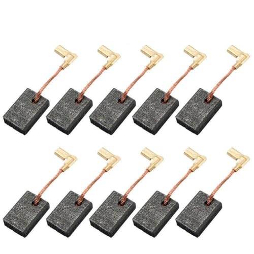 Moliuoly Juego de 10 escobillas de carbono para amoladora angular CB330, CB318, CB325, 9553NB, 9554NB y 9555NB (16 x 11 x 5 mm)