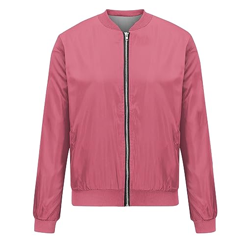 Womens Fashion Fall Bomber Jacket Casual Lightweight Coat Dressy Floral Printed Zip Up Outwear Gifts for Women2