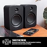 House of Marley Get Together Duo Bookshelf Speakers - Bluetooth Speakers with AUX Input, Turntable and Vinyl Record Compatible - High Definition Active Bookshelf Speaker, Sustainable Design - Image 5