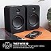 House of Marley Get Together Duo Bluetooth Bookshelf Speakers - Sustainably Crafted, Wireless Turntable Speakers, Mains Powered or 25 Hours Battery Life, AUX in - Amazon Exclusive Black Edition