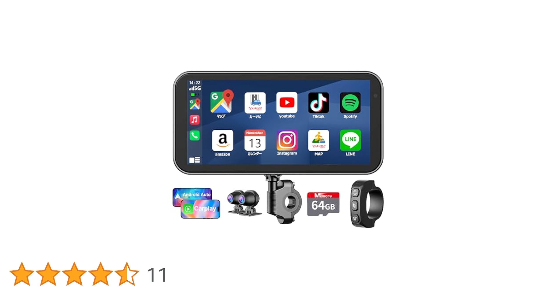 Amazon.co.jp: バイクドライブレコーダー VANBAR Carplay