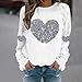 Generisch Sweatshirt Damen Oversized Pullover Hoodie Y2k Briefe Drucken Langarm Rundhals Pulli Frauen Buchstaben Druck Valentinstag-Sweatshirt für Damen, Liebes-Herz-Shirts Valentinstag-Pullover