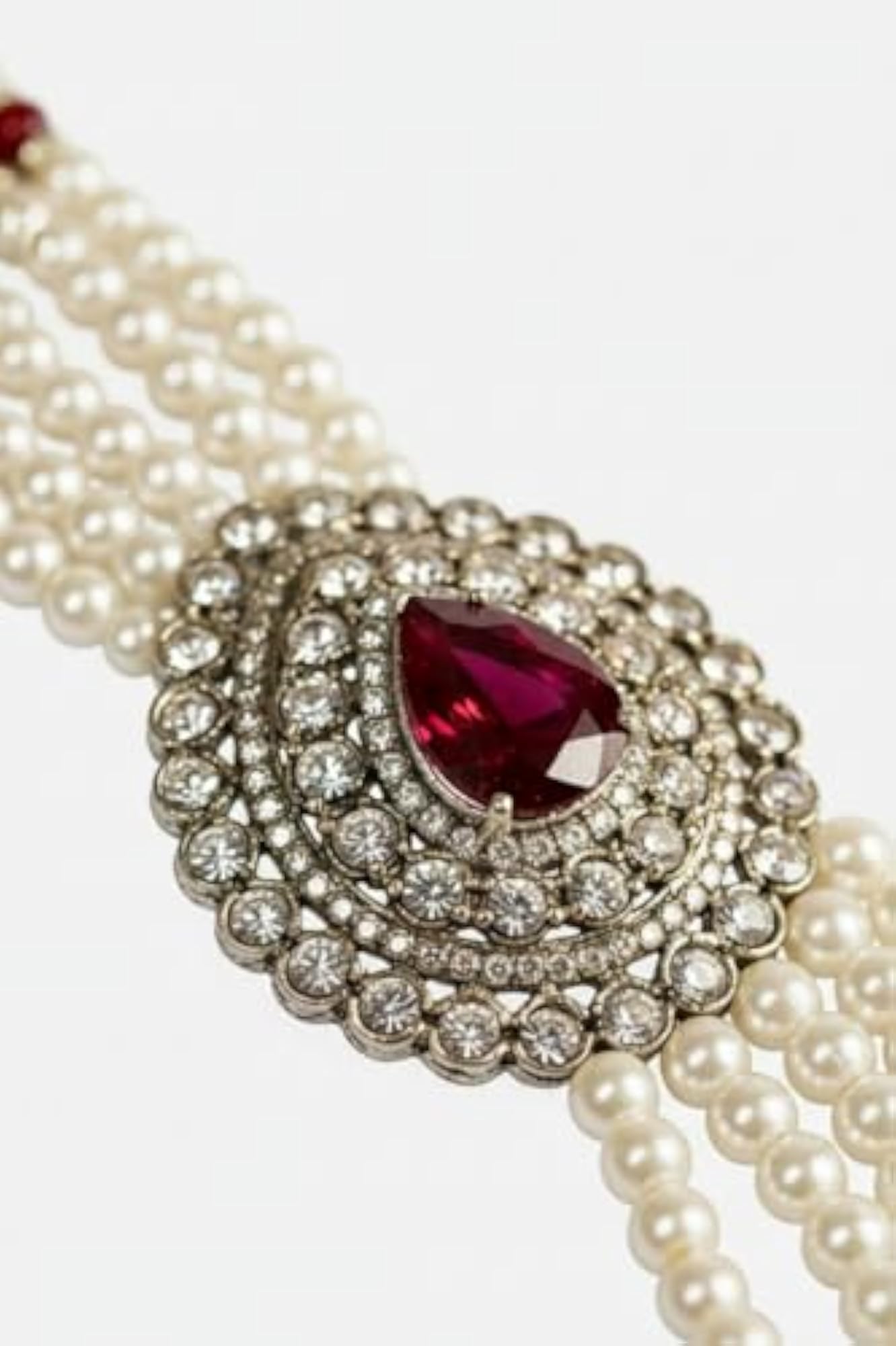 Royal Pearl Kundan Groom Mala, Multi-Strand Wedding Necklace