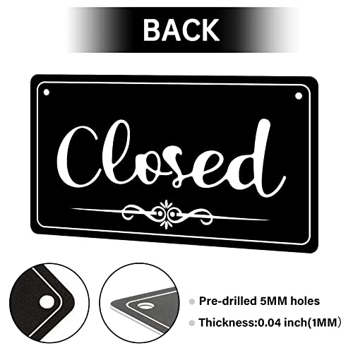 Open Signs For Business Double Sided Open Closed Sign Business Hours Sign Hanging Business Open Sign With Rope Hours Of Operation Sign For Business Walls Window Shop Bar Hotel 11X6.1 Inch Christmas Gifts #TOP6