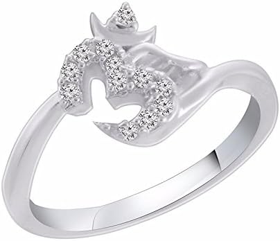 KanakJewels Rings Diamond Studded Om Word Designed Gifts for Girls and Women for Any Occasion KJRR26