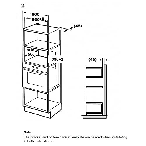 Cookology BM20LIX Built-in Integrated 20 Litre Microwave Oven, 24.5cm Turntable with Autocook Menu, Auto Defrost Function and a Child Lock - in Stainless Steel - Image 2