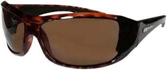 BOMBER Butter Bomb. Matte Tortoise Frame with Brown Lens, wrap around 8-base 66mm, Polarized Sunglasses for women