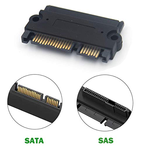 Usecl 2 Pack Sata 22 Pin (7+15) Male To Sata 22 Pin(7+15) Female Adapter For 2.5 Inch Hard Drive Port, Black #TOP3