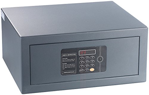 Schmucksafe: Notebook-Stahlsafe mit digitalem Code-Schloss, LED-Display, 22 l (Tresor Safe)