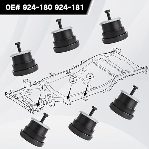 6PCS 924-180 924-181 Body Cab Mount Bushing Kit Fit for Chevy S10 1994-2004 by RydSuns - Used condition - Image 5