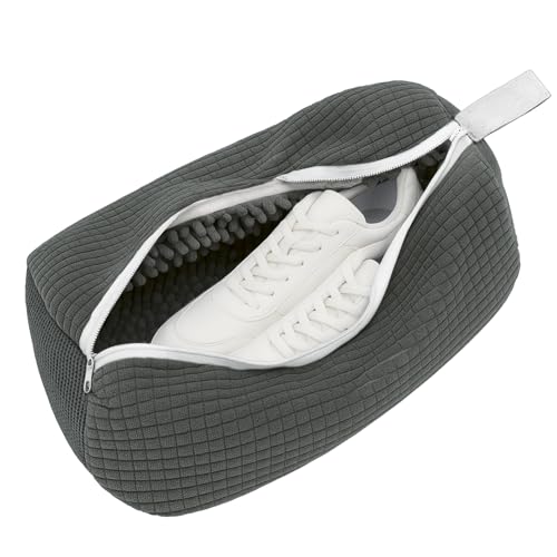CLEANmaxx Schuhwaschbeutel – Gepolstertes Wäschenetz für Schuhe | Schuhbeutel waschmaschine, feinmaschig mit Reißverschluss, wiederverwendbar | ideal für Sneaker, Sportschuhe, Kinderschuhe u. v. m.