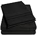1500 Supreme Collection Extra Soft California King Sheets Set, Black - Luxury Bed Sheets Set With Deep Pocket Wrinkle Free Hypoallergenic Bedding, Over 40 Colors, California King Size, Black