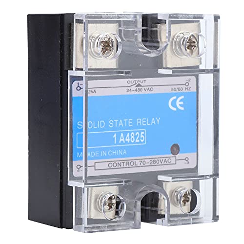 Image of Relay, Solid State Relay, Single Phase Solid State Relay 70-280VAC Input 24-480VAC Load AC AC SSR Electrical Equipment for CNC, Solid State Relays (BERM-1 A4825 (25A))