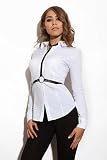 keland Fetisch Damen Leder Brust Harness Brustgurt Schulter-Auflagen Einstellbar (Schwarz-1)