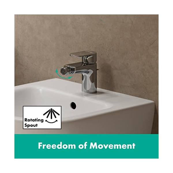 hansgrohe Einhebel-Bidetmischer Vernis Blend, Bidetarmatur mit Zugstange, wassersparend, Chrom – Bild 5