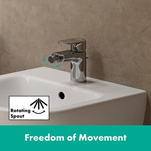 hansgrohe Vernis Blend Single lever bidet mixer with pop-up waste set, chrome, 71210000 - Image 4