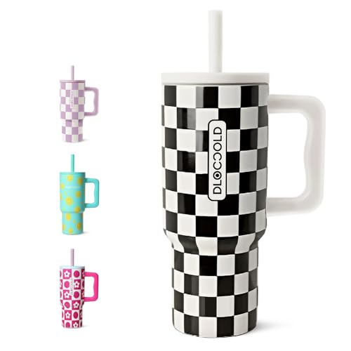 DLOCCOLD Kids 24 oz Tumbler with Handle and Silicone Straw Lid, Leakproof Insulated Tumbler with Spill Resistant Lid, Reusable Stainless Steel Tumbler Mug for Kid Boy Girl, Cupholder Friendly BPA Free
