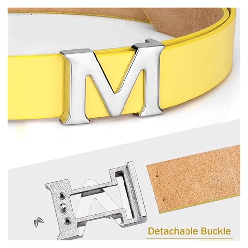 Women's detachable letter M board buckle PU belt jeans Halloween dress3