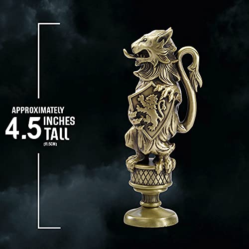 The Noble Collection Harry Potter Gryffindor Wax Seal - 6.5in (16.5cm) Die Cast Metal Stamp and Coloured Red and Gold Wax Set - Officially Licensed Film Set Movie Props Gifts Stationery
