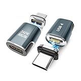 Compatibilidad con vídeo y audio 8K: Disfrute de gráficos de vídeo nítidos y fluidos de hasta 8K a 60 Hz con este adaptador de cable de carga magnético USB-C. Ya sea viendo vídeos, jugando o haciendo presentaciones, disfrute de una calidad de imagen y sonido excepcional en casa, la escuela o la oficina. (Consejos: Funciona perfectamente con cables Thunderbolt 3)