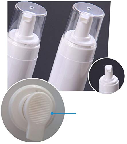 2 Pack 120Ml/150Ml (4 Oz/5 Oz) Empty Refillable White Bpa Free Plastic Foaming Soap Bottle Small Pump Foamer Jar Pot Dispenser Containers For Spray Mousses Liquid Travel #TOP2