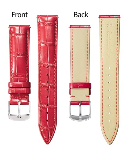 Image of BINLUN Leather Watch Band Genuine Calfskin Replacement Watch Strap Quick Release Crocodile Pattern 10 Colors 13 Sizes for Men Women(10mm,12mm,14mm,16mm,17mm,18mm,19mm,20mm,21mm,22mm,23mm,24mm)