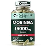 Carbamide Forte Moringa Pure Capsules with 15000mg Per Serving | Moringa Powder Capsules | May Support Immunity, Digestion & Energy - 300 Capsules (300 Count)