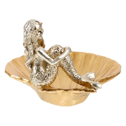 SHERCHPRY Mermaid Jewelry Tray Shell Shaped Trinket Dish Ring Holder