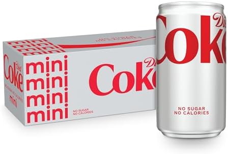 Diet Coke Soda Soft Drink Fridge Pack Mini Cans, 7.5 fl oz, 10 Pack