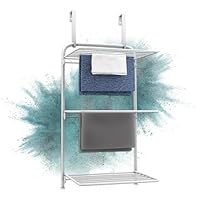 Erica – praktischer weißer Wäscheständer für Tür zur platzsparenden Wäschetrocknung – 3 ausklappbare Flügel mit 11 Metern Wäscheleine bieten viel Fläche für Textilien