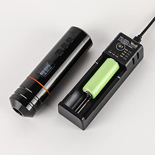 Xnet Blade Rotary Tattoo Machine With 2Pcs 2200Mah Rechargeable Battery - Wireless Tattoo Cartridges Pen Custom Coreless Motor Digital Lcd Display Tattoo Equipment Supply For Tattoo Artists #TOP6