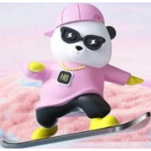 CLOUDSALE Car Skateboard Sliding Teddy Ornaments Cute Car Interior Deshboard Decorations for Car, Office, Home (Pink). 1
