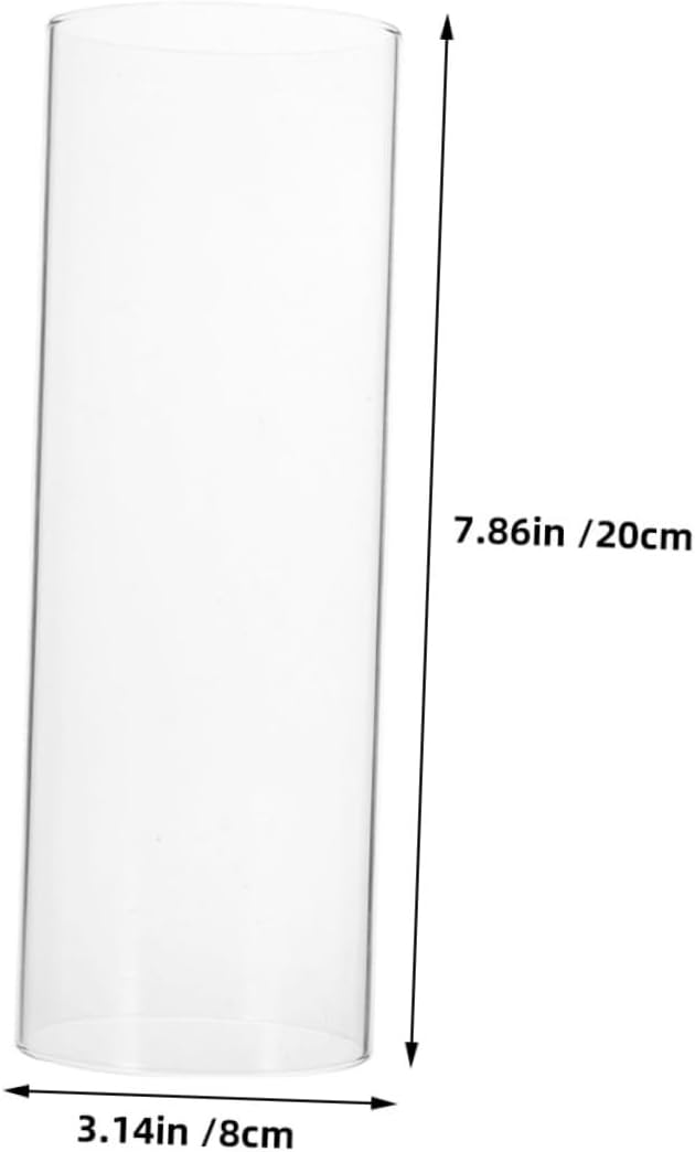 Alipis Tube Candle Shade Cover Glass Candlestick Holder Windproof Cylinder Design for Open Flame Candles Minimalist Aesthetic Easy to Clean