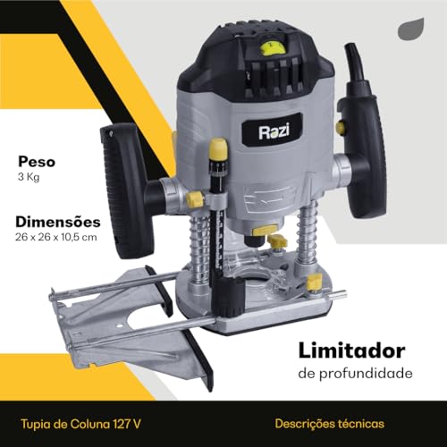 Razi Tupia de Coluna 127v, 1200W, 30.000 RPM, 55mm
