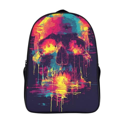 Mochilas escolares de calaveras con relieve 3D y tirantes acolchados