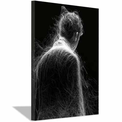 Silhouette de l’homme de fil HOQIU tableau noir et blanc 60x80