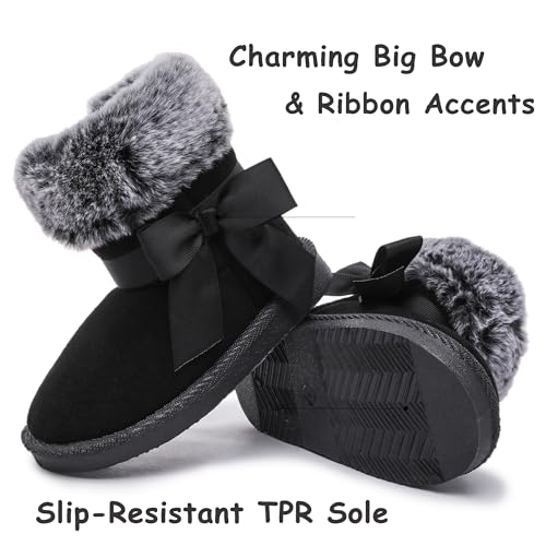 Image of Femizee Girls Boys Warm Winter Boots Kids Outdoor Snow Boots(Toddler /Little Kid)