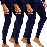 1er Set | 3er Pack Thermo Unterhosen Unterwäsche Thermounterwäsche Thermounterhose Thermobekleidung Fleece - Thermohose Blau M 3er Pack