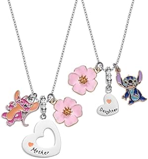 Melix HOME Stitch Gifts Cute Keyring Ohana Means Family Friendship Gift Stich Stuff Ornament Heart Keyrings Birthday Present