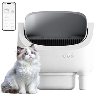 JUMMICO Litière pour Chat Automatique et Intelligente - Litière Chat Autonettoyante avec App, Surveillance Santé & Contrôle des Odeurs | Capacité XXL 12L (15 Jours), Sécurité 8 Capteurs, Design Ouvert