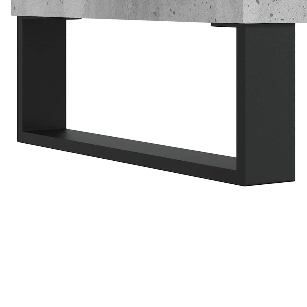 vidaXL Mesa de Centro Madera contrachapada Gris hormigón 60x44,5x45 cm