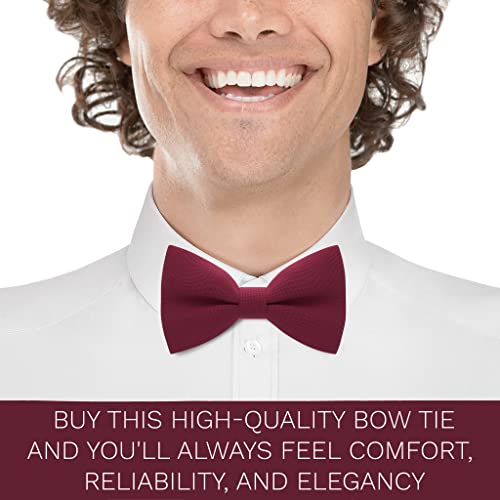 Image of Bow Tie House Mens Bowties Pre-tied Shape Clip on Bowtie Solid Men Formal Wear for kids, baby boys, toddler any age bow ties