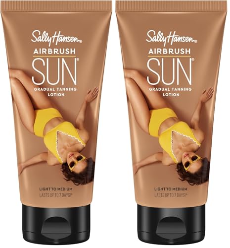 Image of Sally Hansen Airbrush Legs Tanning Lotion, Light to Medium | Gradual Tan | 5.9 Oz | Pack of 2
